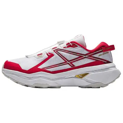 Anta Peregrine Falcon 2 Slip Resistant Coverage Cushioning Low top Trail Running Shoes Men's White Gray Red