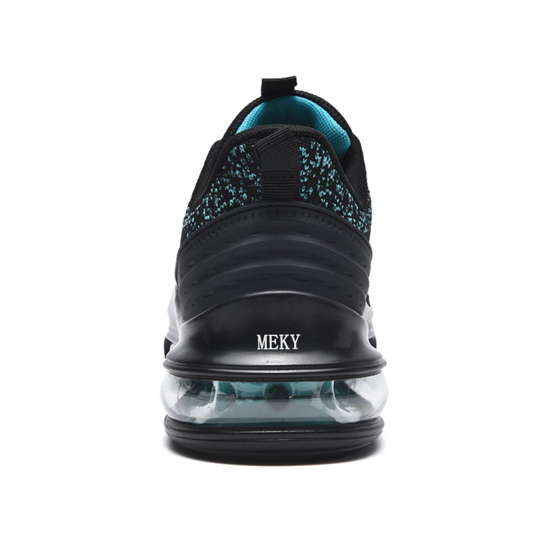 MEKY Cushioning Slip Resistant Abrasion Resistant Low top Running Shoes Men’s Black Turquoise