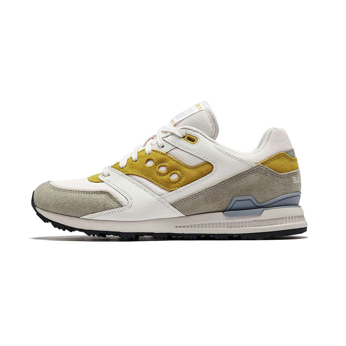 Saucony COURAGEOUS Slip Resistant Slip Resistant Low top Casual Shoes Unisex White Gray Yellow