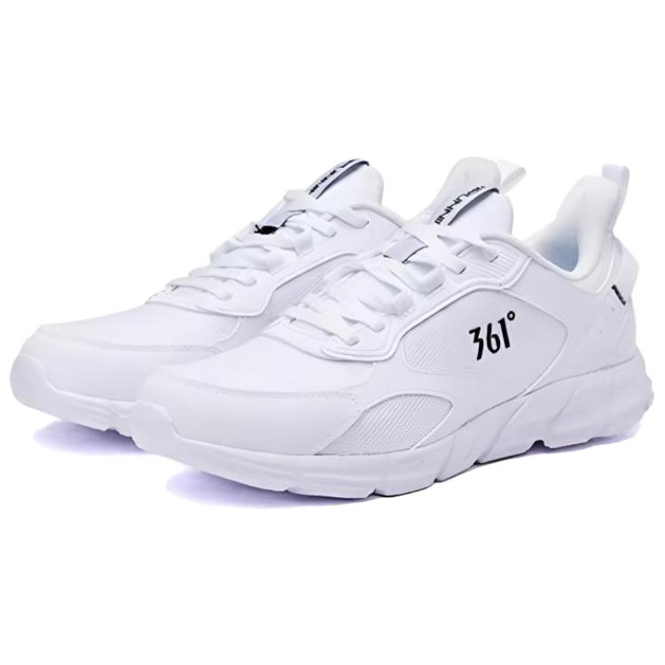 361° Cushioning, Wear Resistant Low top Running Shoes Men’s White Obsidian Black