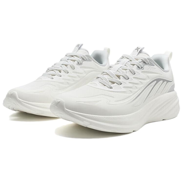 XTEP Cushioning Coverage Lightweight Low top Casual Running Shoes Women’s Sail White Lunar Stone Gray