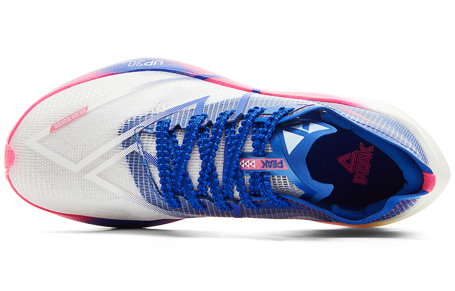 PEAK UP30 3.0 Elite Slip Resistant Abrasion Resistant Support Low top Carbon Plate Running Shoes Women’s Pink Blue
