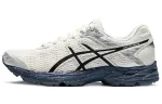 Asics Gel Flux 4 Lace Up Fabric Low top Running Shoes Men's White Black