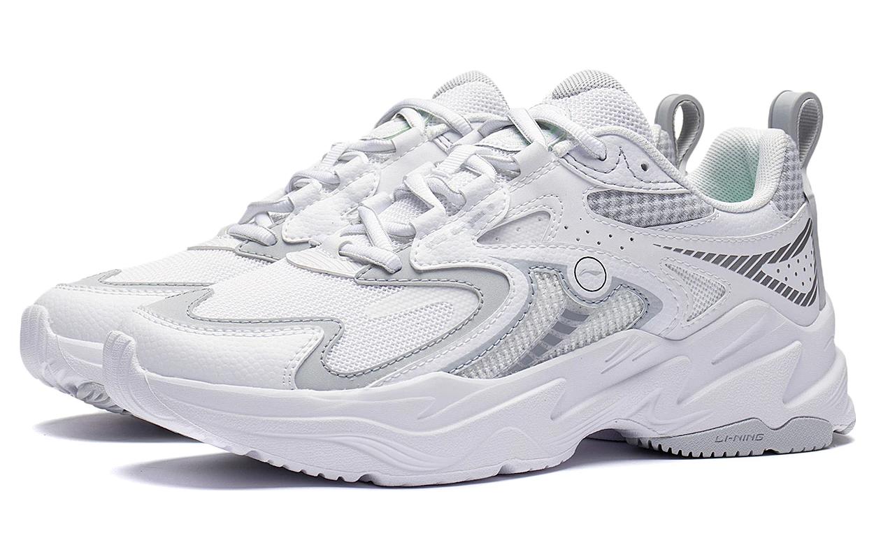 Li Ning Comfortable Textile, Synthetic Leather Cushioning Slip Resistant Abrasion Resistant Low top Running Shoes