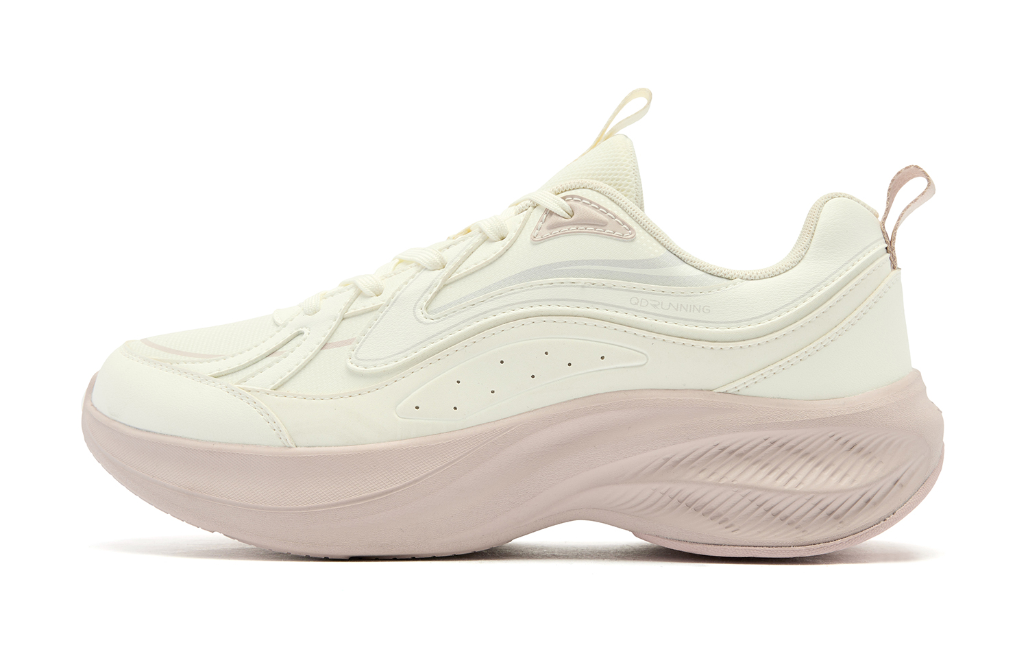 QIAODAN Cloud Rebound 3.0 Cushioning Abrasion Resistant Coverage Low top Running Shoes Women’s Beige Pink