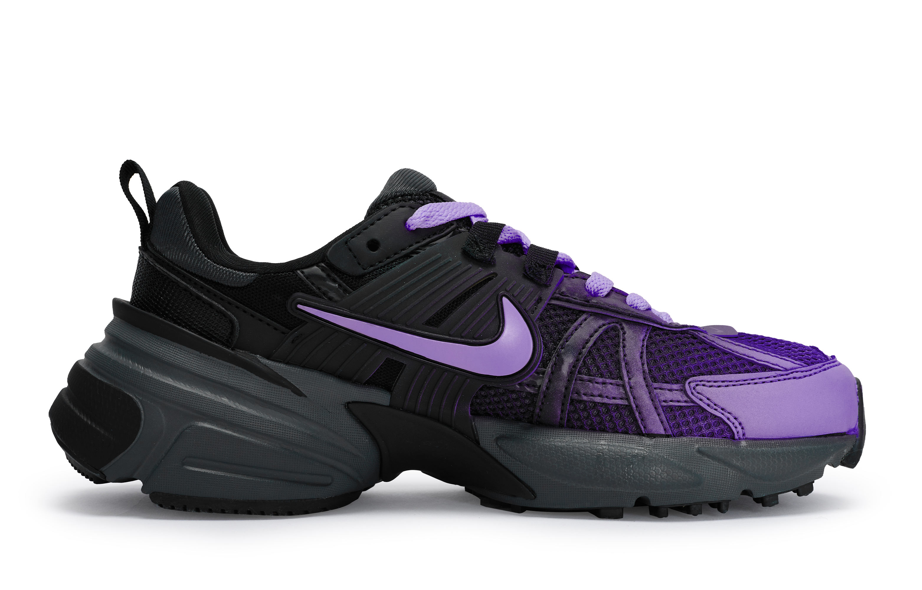 Nike V2K Run Abrasion Resistant Low top Casual Running Shoes Women’s Black Purple