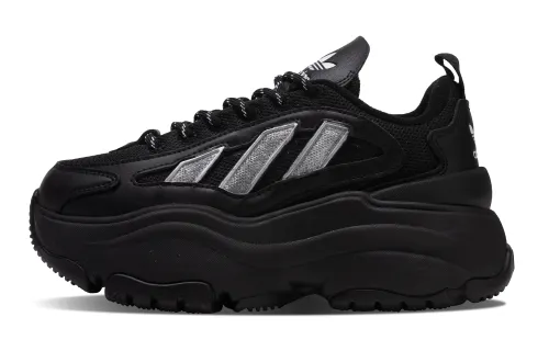 Adidas Originals OZGAIA Silver Fir Slip Resistant Abrasion Resistant Low top Casual Shoes Women's Black Silver