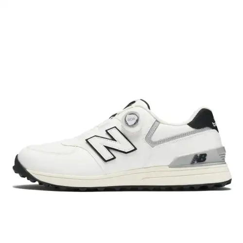 New Balance NB 574 V3 Abrasion Resistant Abrasion Resistant Low top Golf Shoes Unisex White Black