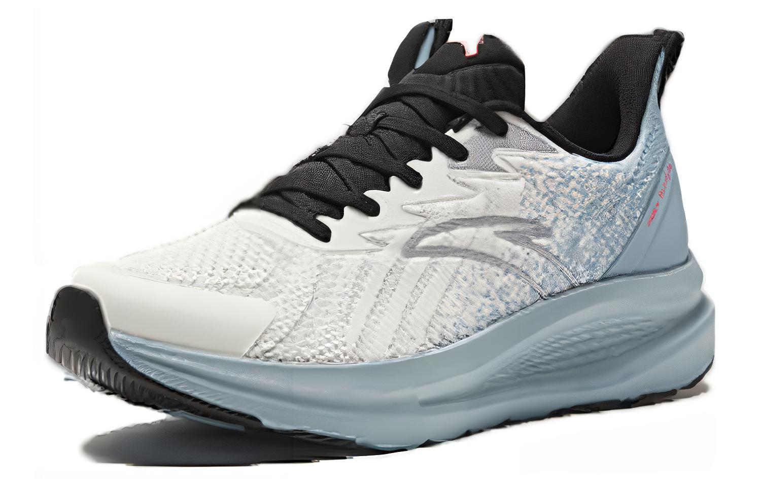 Anta Cloud Path Sports Fabric Cushioning, Wear Resistant Low top Casual Running Shoes Men's Gray