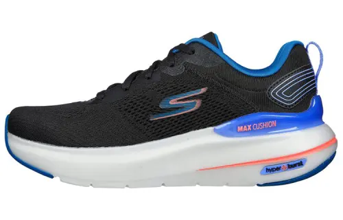 Skechers Max Cushioning Running Shoes Women's Low Top Black/White/Blue