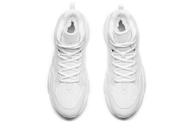 Anta Fleece lined Cushioning Thermal Mid top Running Shoes Men’s Pure White