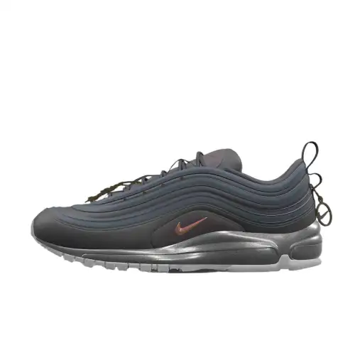 Nike Air Max 97 Abrasion Resistant Low top Running Shoes Women's Black