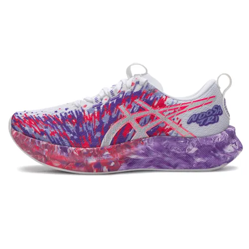 ASICS NOOSA TRI 16 Textile, Synthetic Leather Cushioning Low top Racing Running Shoes Women's White Purple