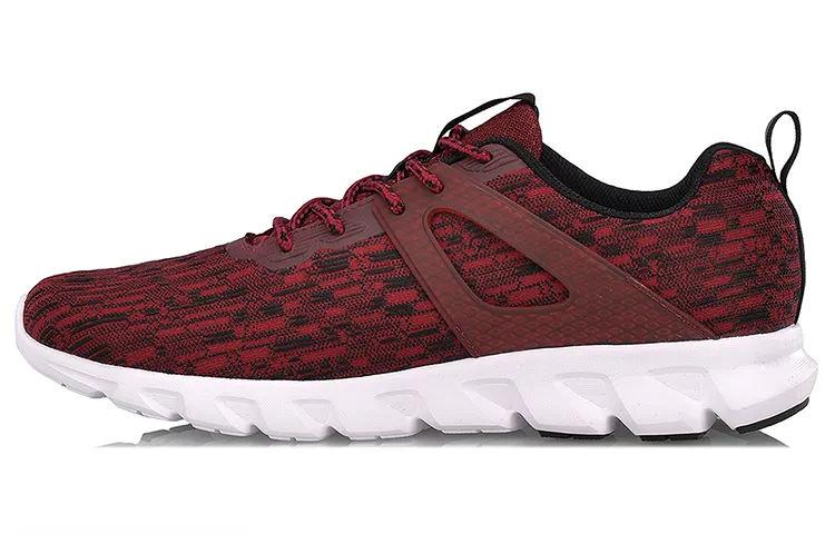 Li Ning Arc Element Slip Resistant Low top Running Shoes Unisex Red Black