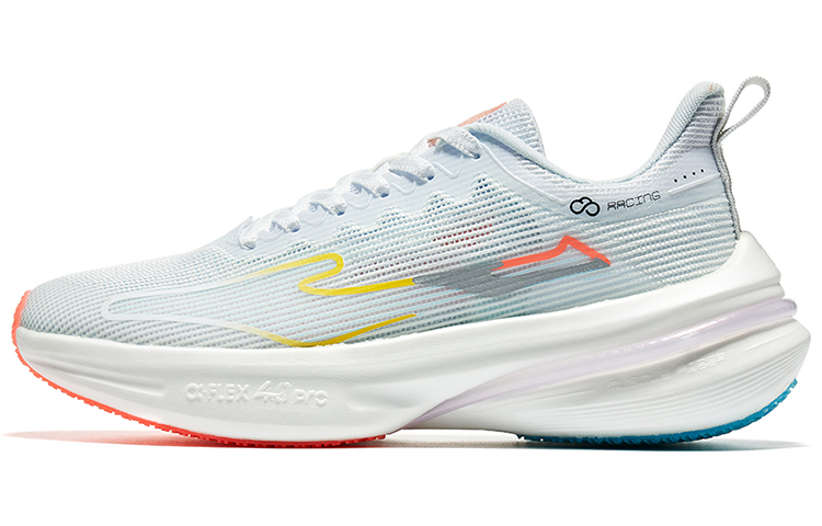 Erke Qitan 4.0 Pro Running Shoes Women’s Low Top True White/Neon Orange Pink