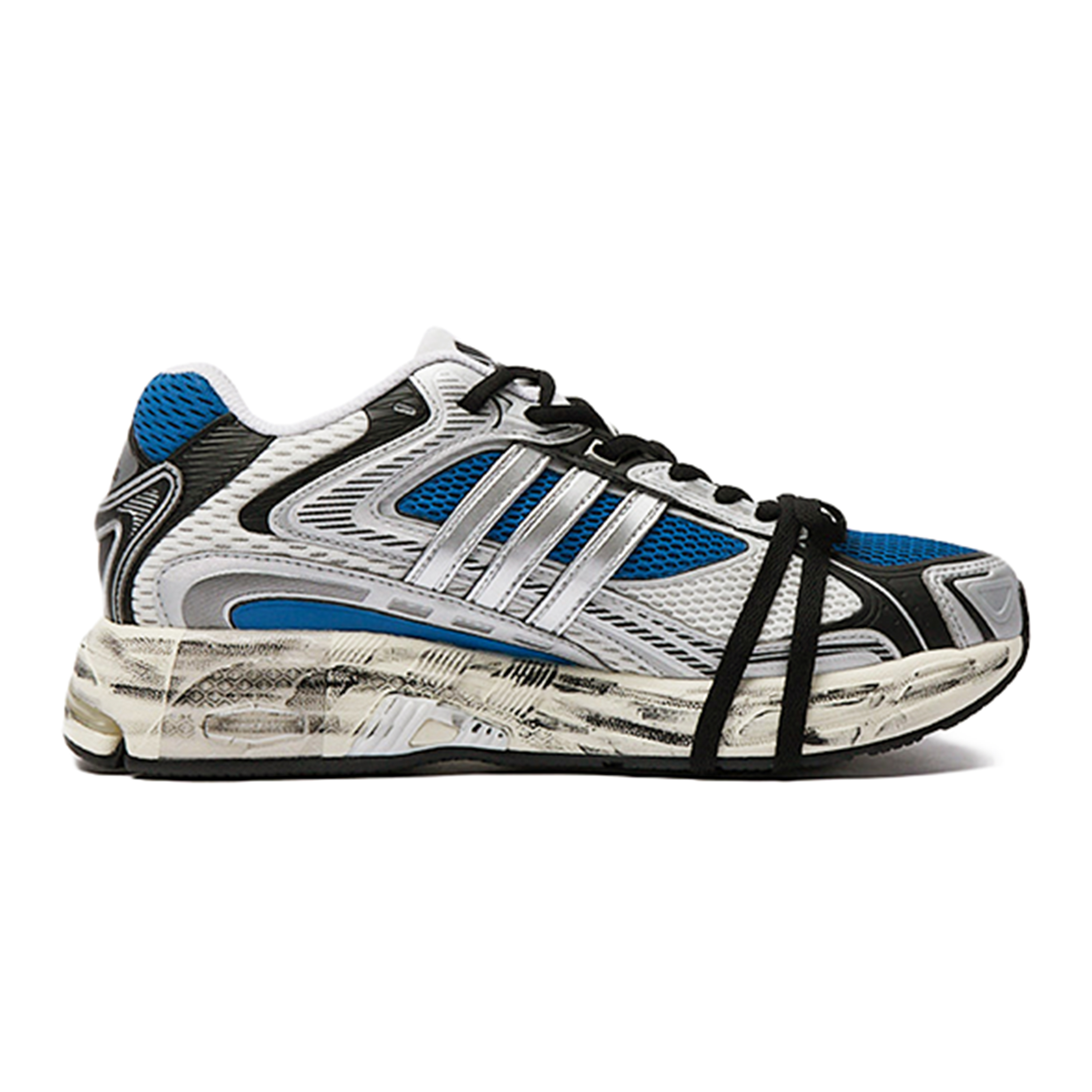 Adidas Originals Response Fabric Cushioning Slip Resistant Low top Casual Running Shoes Unisex Black Silver Blue