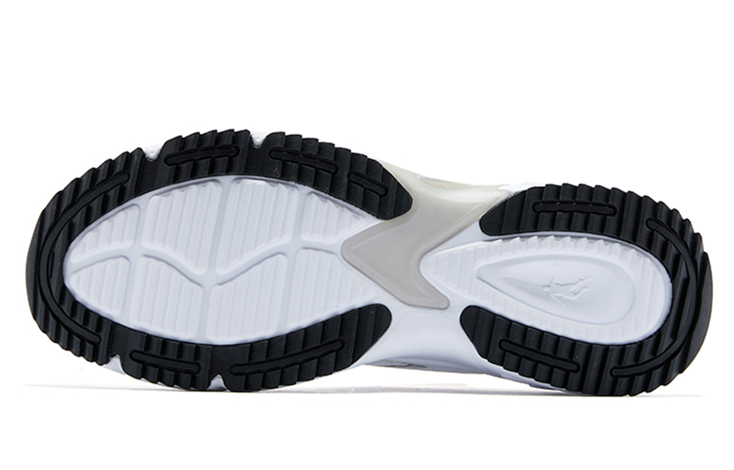 QIAODAN Slip Resistant Abrasion Resistant Breathable Low top Running Shoes Men's Silver White