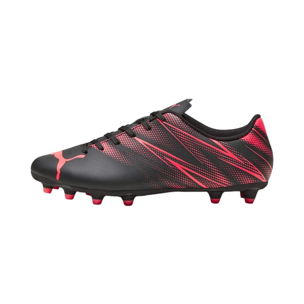 PUMA Attacanto AG Artificial Ground FG Firm Ground Abrasion Resistant Soccer Shoes Men's Black Red