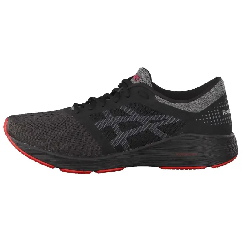 ASICS Comfortable Mesh, Textile Abrasion Resistant Low top Running Shoes Men's Black Red
