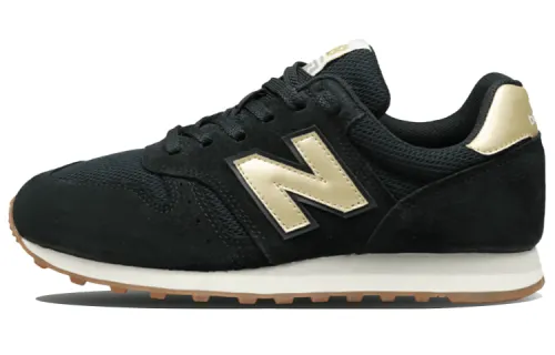 New Balance NB 373 Comfortable Fabric Low top Running Shoes Women's Black Gold