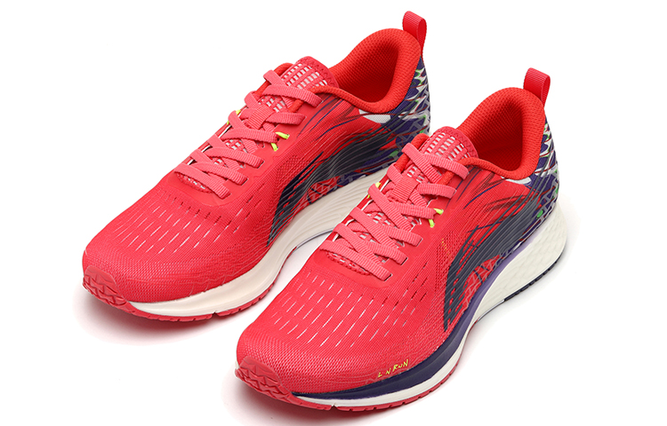 Li Ning Red Hare 4 Low top Running Shoes Women’s Gemstone Red Lightweight Professional Racing