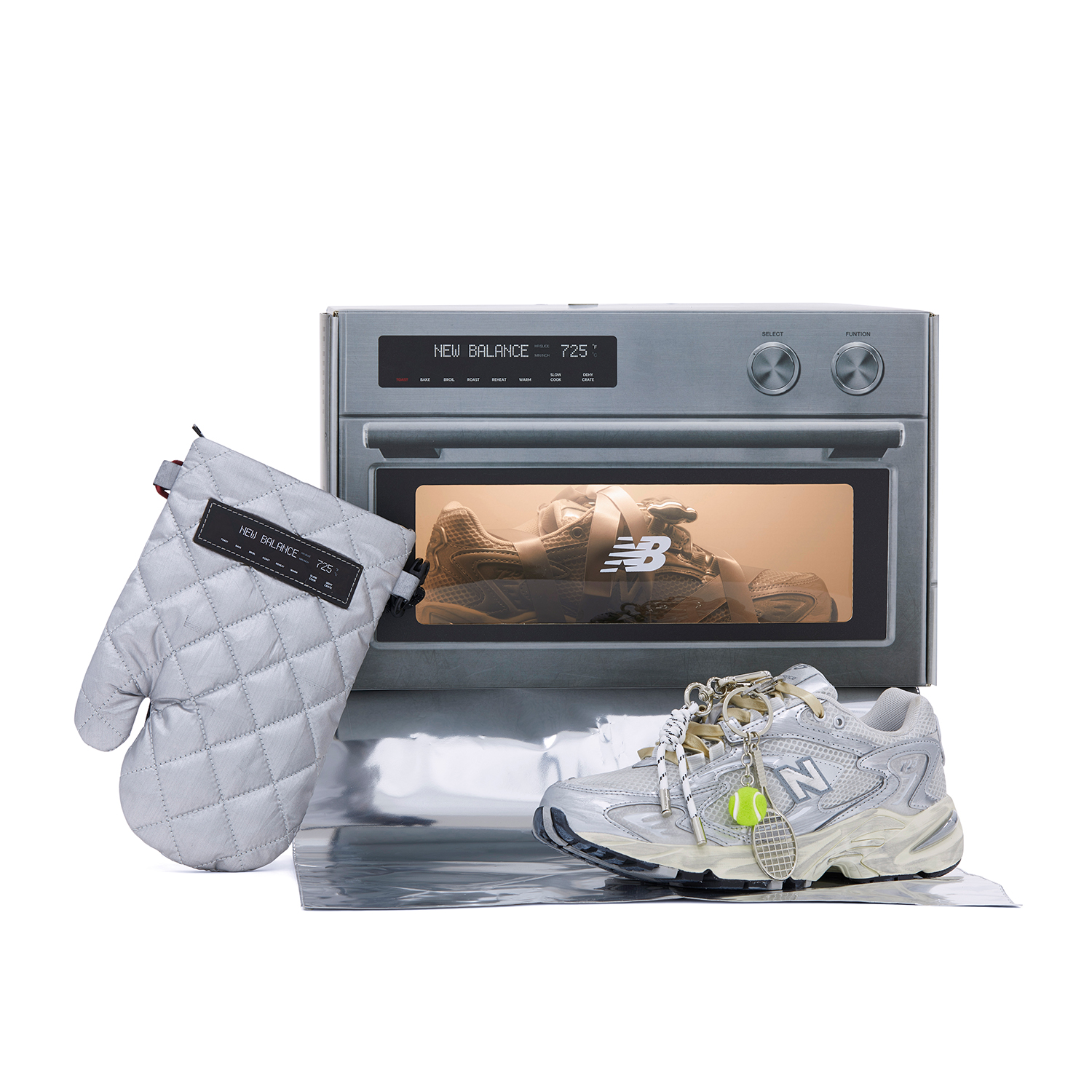 New Balance NB 725 Comfortable Abrasion Resistant Low top Running Shoes Unisex Vintage Mercury ‘Chaos Pack’ Box