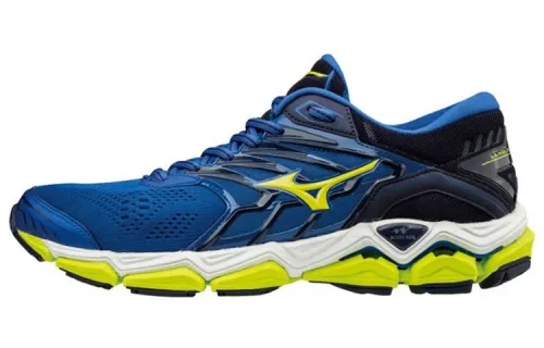 Mizuno Wave Horizon 2 Cushioning Slip Resistant Abrasion Resistant Low top Running Shoes Blue Black Yellow