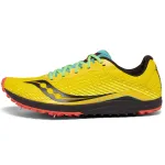 Saucony Long Stud Cushioning Slip Resistant Lightweight Low top Running Shoes Men's Yellow Black