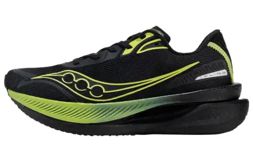 Saucony IDLING Cruise Slip Resistant Abrasion Resistant Low top Running Shoes Unisex Black Green