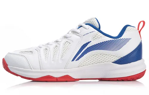 Li Ning Abrasion Resistant Slip Resistant Low top Running Shoes Women's White Blue