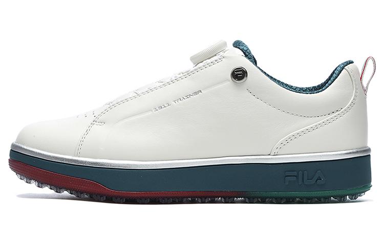 FILA Fila GF 1911 Trainer, comfortable and versatile, shock-absorbing and wear-resistant, low-top golf shoes, women's model, silver