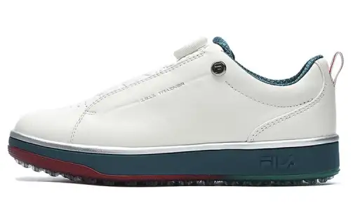 FILA Fila GF 1911 Trainer, comfortable and versatile, shock-absorbing and wear-resistant, low-top golf shoes, women's model, silver