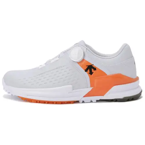 DESCENTE R90 BOA Comfortable And Lightweight Slip Resistant Golf Shoes Men's White Orange