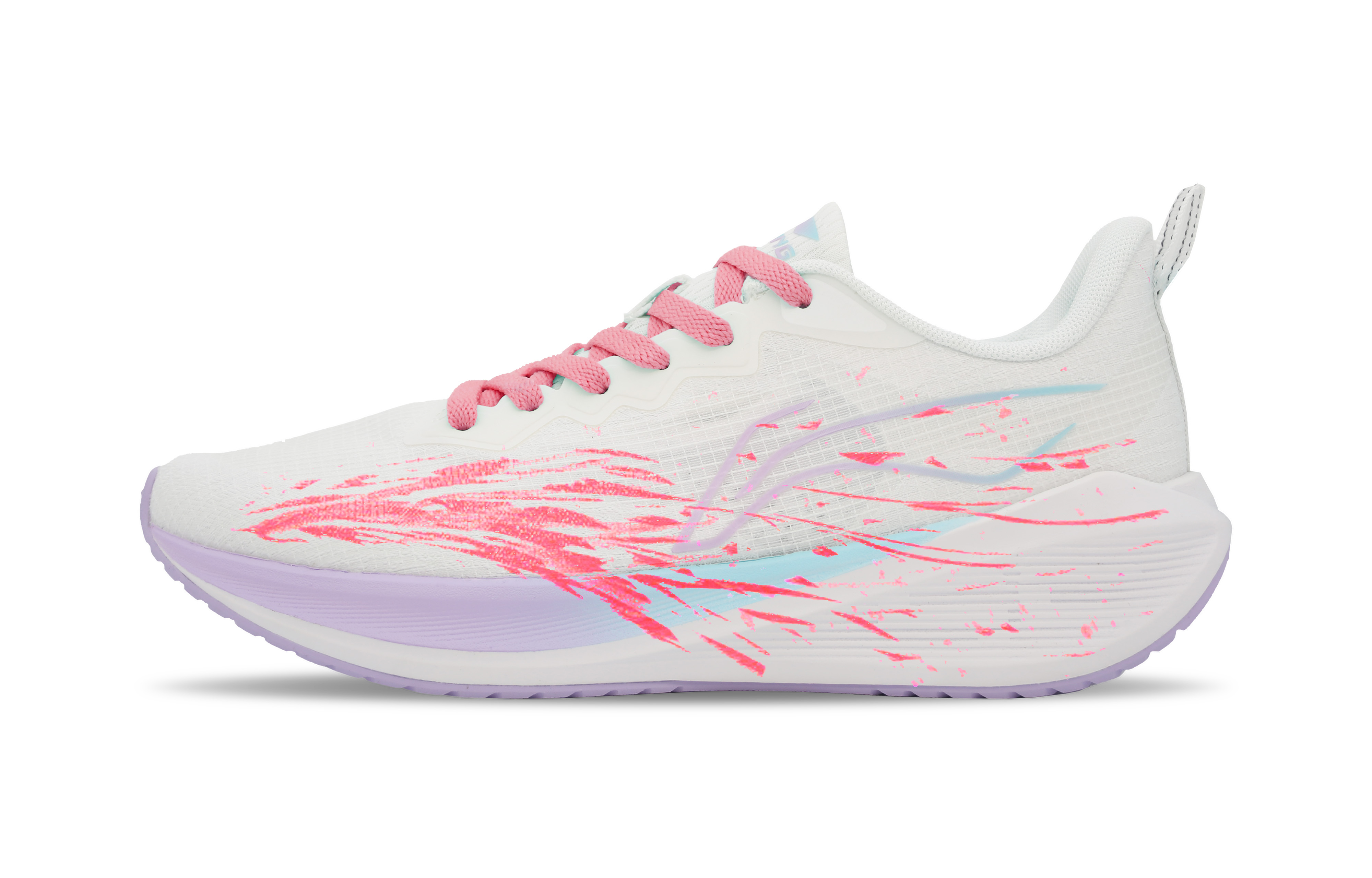Li Ning Wuyue Cushioning Slip Resistant Breathable Low top Casual Running Shoes Women’s Peach