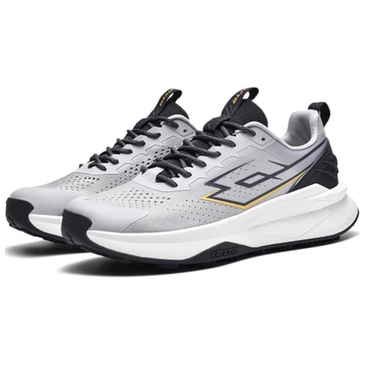 LOTTO Slip Resistant Abrasion Resistant Low top Running Shoes Men’s Gray Black