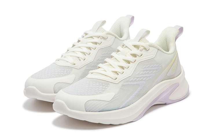 361° Sharp Tooth Collection Slip Resistant, Abrasion Resistant, Breathable Low top Running Shoes Women’s White Purple