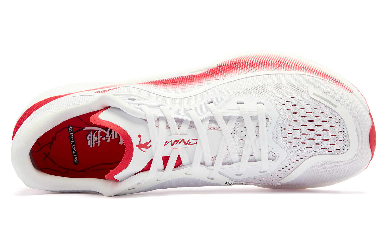QIAODAN Strong Wind 2.0 Running Shoes Men’s Low Top Tomato Red Lightning Blue