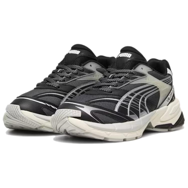 PUMA Velophasis Soft And Comfortable Slip Resistant Abrasion Resistant Low top Running Shoes Unisex Black