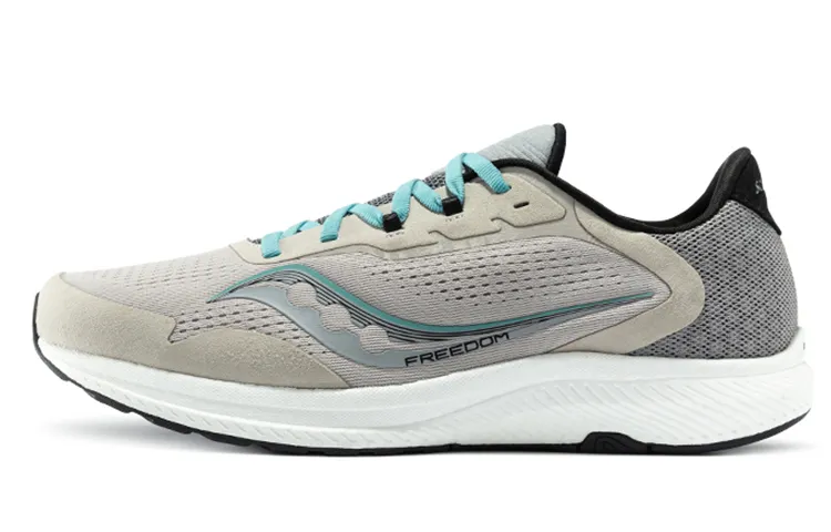 Saucony Freedom 4 Cushioning Slip Resistant Abrasion Resistant Breathable Low top Casual Running Shoes Men's Gray Mist