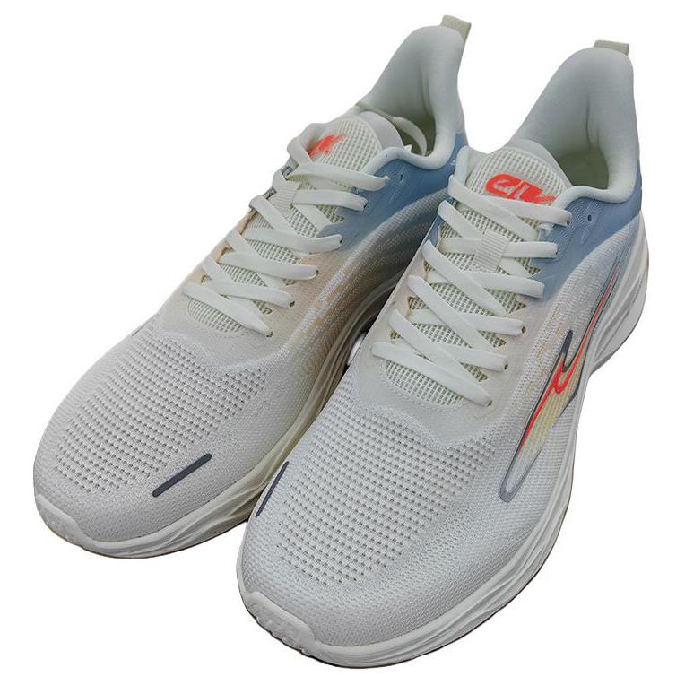 Erke Comfortable Cushioning Breathable Low top Platform Casual Running Shoes Unisex White