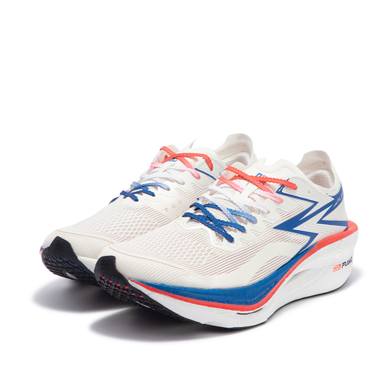 361° Flame 3 Low top Sprint Racing Running Shoes Unisex White Numbers Blue
