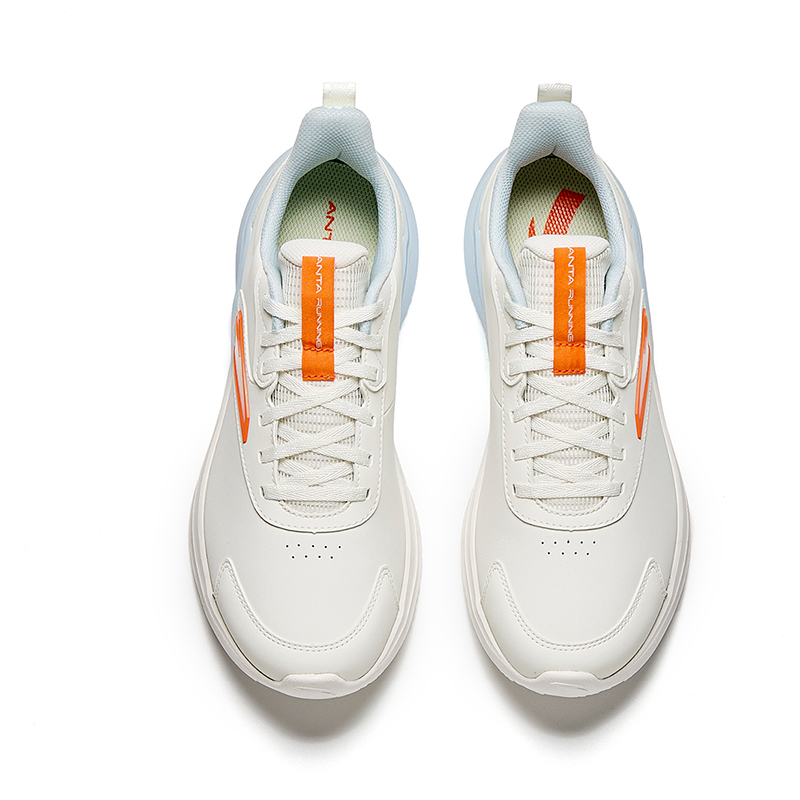 Anta Hydrogen Run Slip Resistant Abrasion Resistant Low top Running Shoes Men’s White Blue Orange