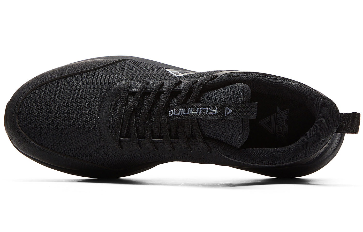 PEAK Volkswagen Running Shoes Cushioning Rebound Wear-Resistant Slip-Resistant Low-Top Running Shoes Men’s All Black