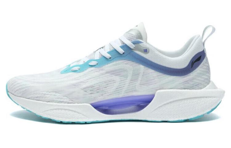 LiNing Li Ning ultra-light 18 䨻 non-slip wear-resistant rebound low-top running shoes men's white blue purple