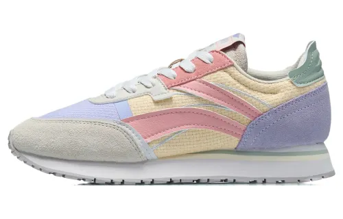 Li Ning ChengFeng Lightweight Abrasion Resistant Low top Running Shoes Women's Purple Yellow
