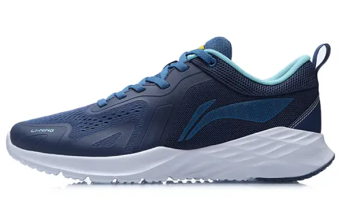 Li Ning Cushioning, Wear Resistant Low top Running Shoes Unisex Blue