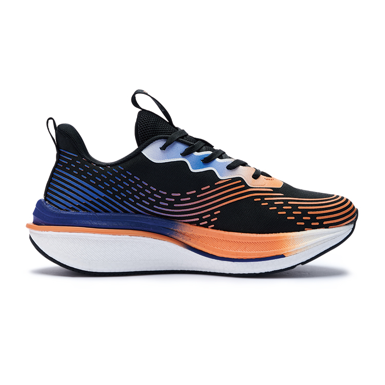 FINEPLAN Cushioning Breathable Low top True Popcorn Midsole Running Shoes Unisex Black Blue Orange
