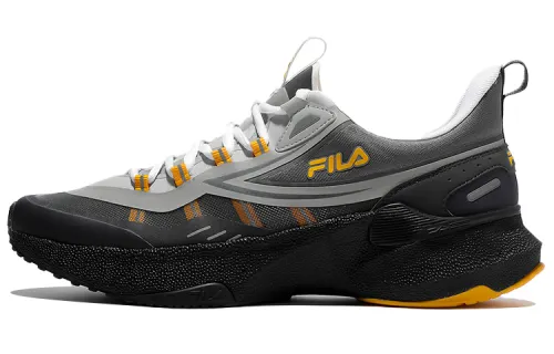 FILA Neuron 5 Textile, Synthetic Leather Low top Running Shoes Unisex Gray Black