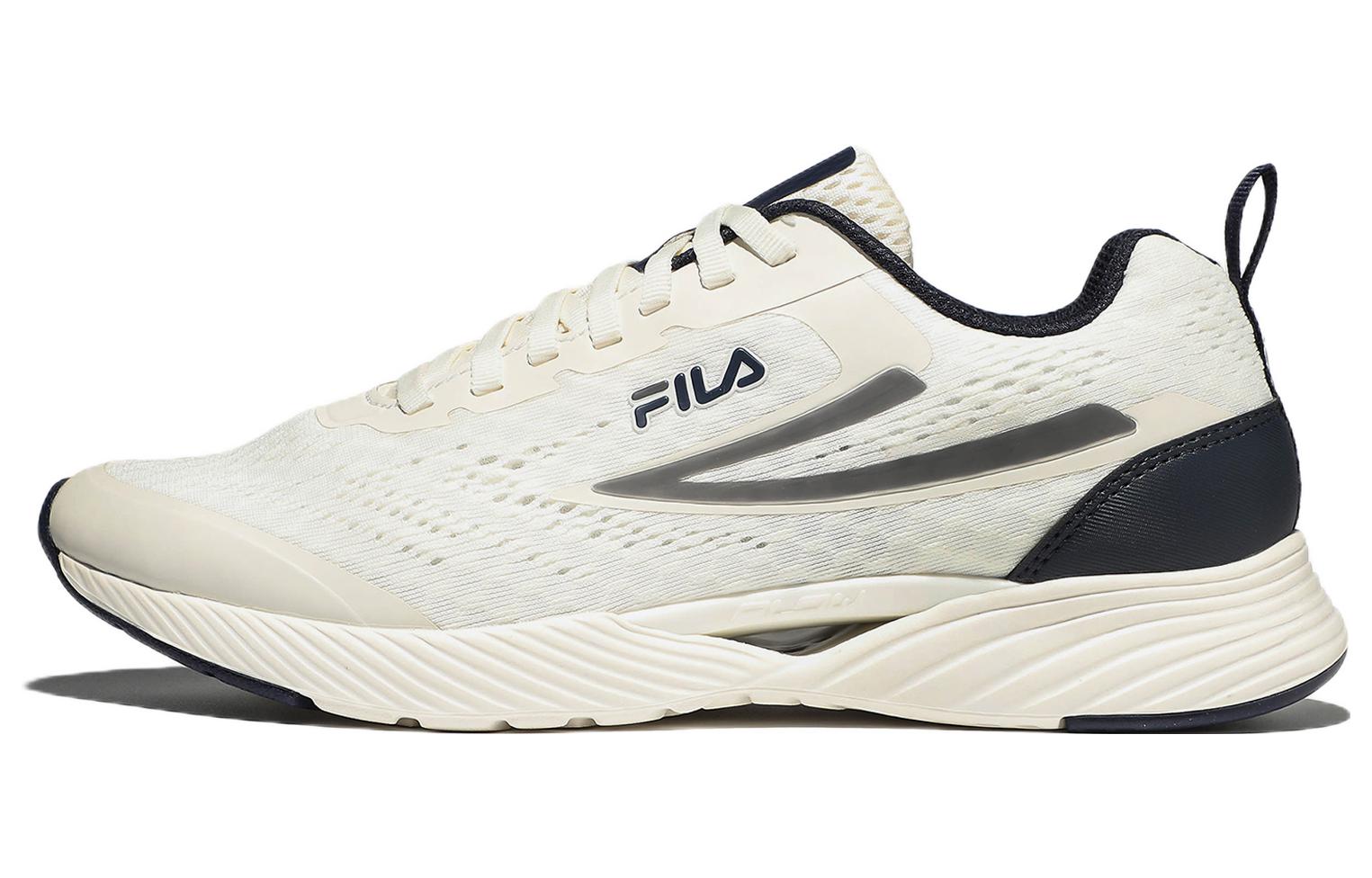 FILA RGB Flex 2 Mesh, Synthetic Leather Low top Casual Running Shoes Unisex White Black Korean Style