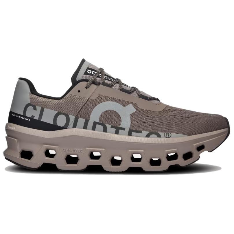 On CloudmOnster Running Shoes Men Low-top Light Brown